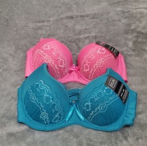 Sylvia Full Cup Lace Sexy Push Up Bras - 36B
